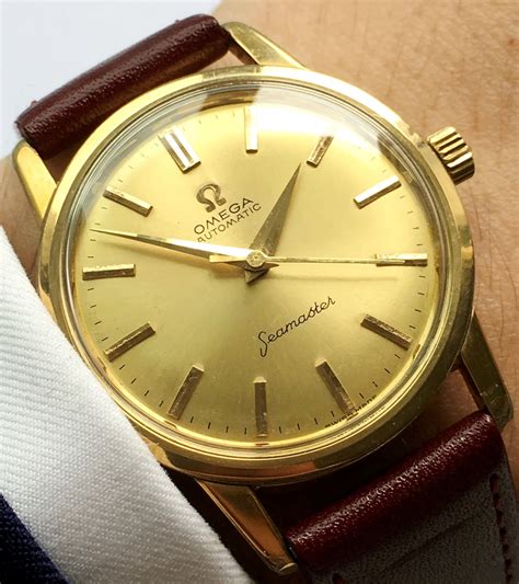 omega automatic watch 9ct gold|1975 gold omega automatic watch.